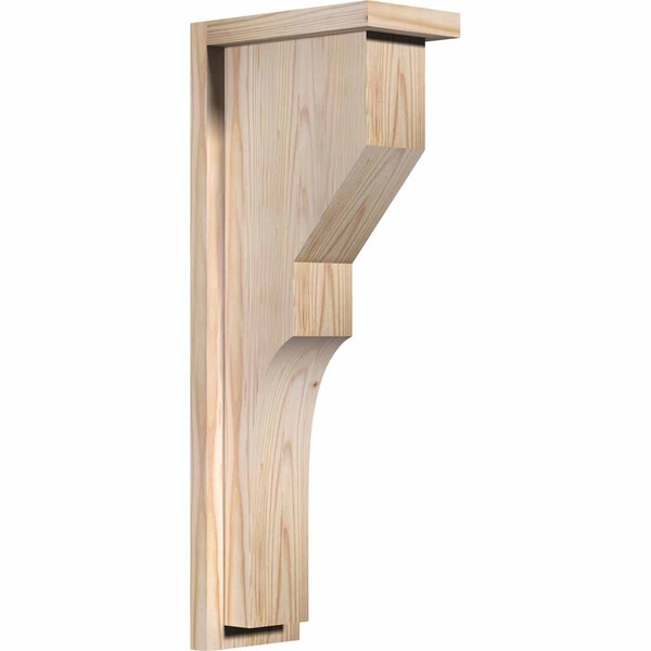 Ekena Millwork Monterey Smooth Corbel w/Backplate, Douglas Fir, 5 1/2"W x 10"D x 26"H COR06X10X26MON01SDF - main